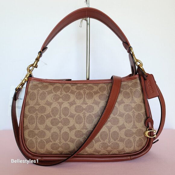 COACH Cary Signature Canvas & Calf Leather w Convertible Straps Crossbody 🎈$238 - Picture 1 of 16